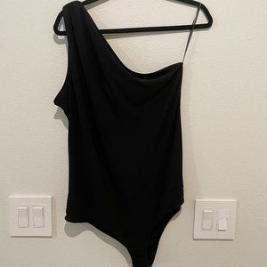 One Shoulder Draped Bodysuit